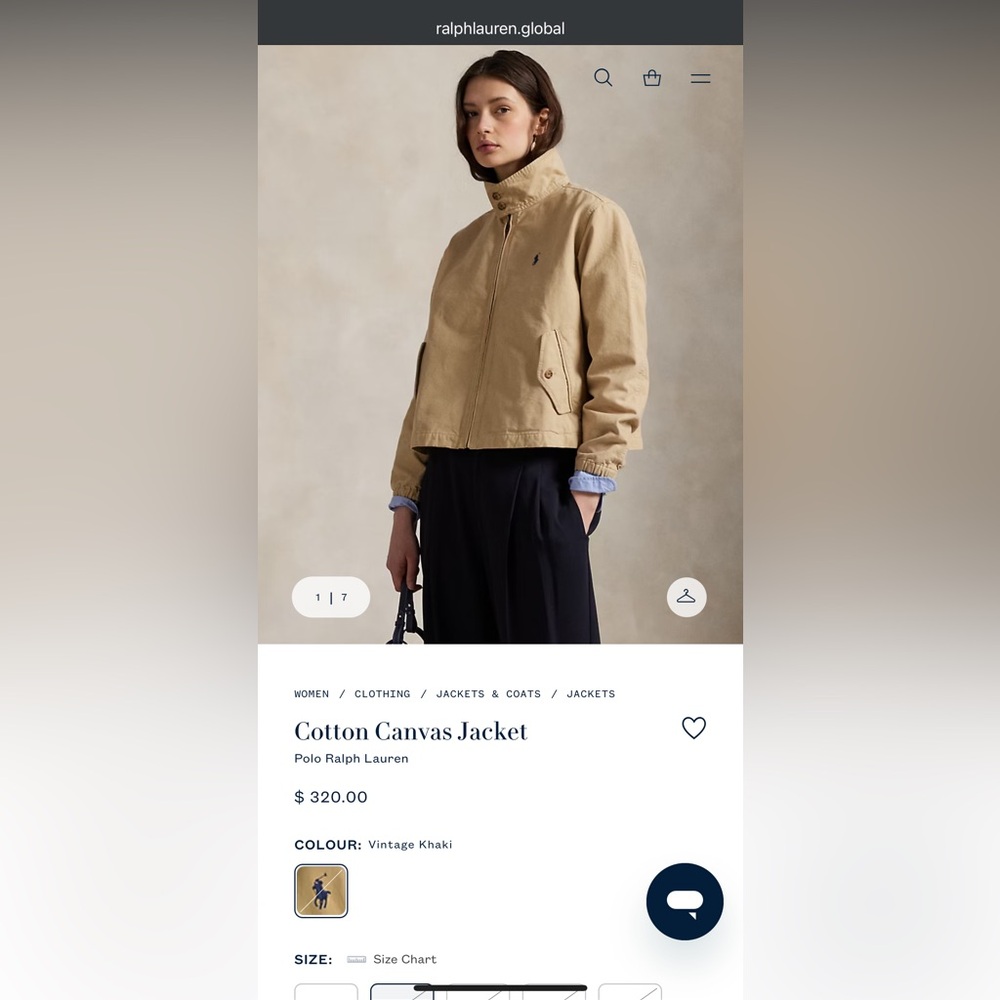 Ralph Lauren Beige Jacket with Navy Logo